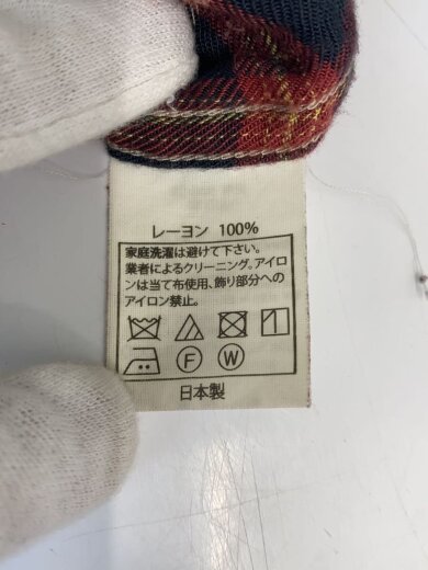 商品画像：長袖シャツ/L/レーヨン/BEG/チェック 4