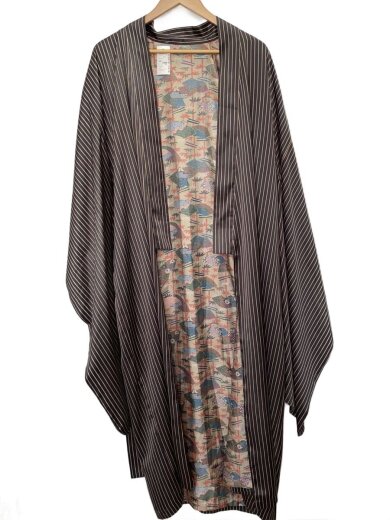 商品画像：コート/FREE/ポリエステル/BLK/ストライプ 1