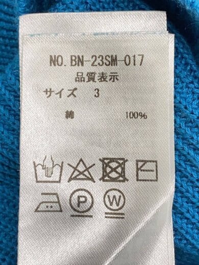 商品画像：ニット・セーター(薄手)/3/コットン/BLU/BN-23SM-017// 4