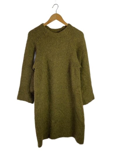 商品画像：長袖ワンピース/S/アクリル/GRN/無地 1