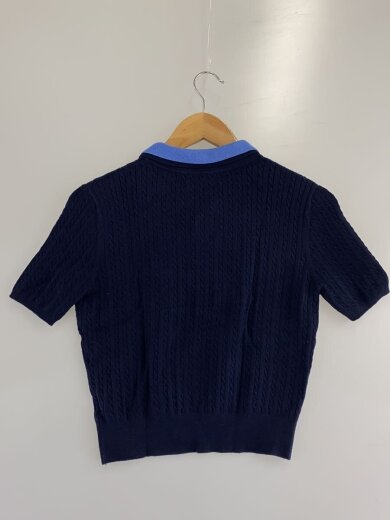商品画像：25ss/ワンポイントレイヤードポロニットプルオーバー/one/コットン/NVY/SWNT251207// 2