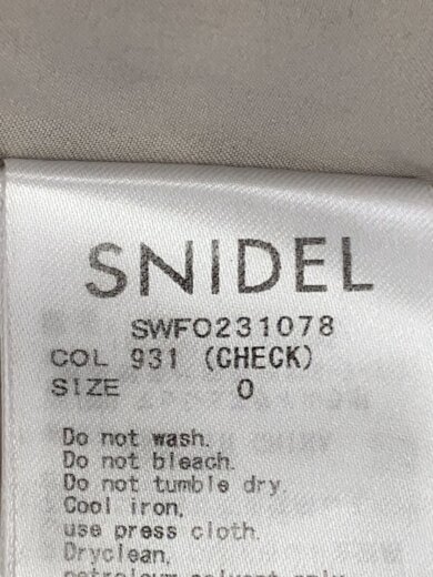 商品画像：バリエトレンチナローワンピース/0/アクリル/BLK/チェック/SWFO231078 4