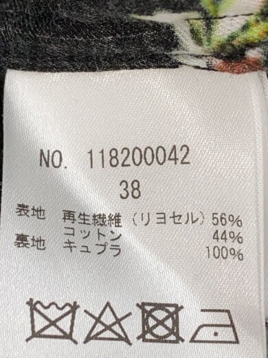 商品画像：コットンリヨセルマルチフラワーノースリーブワンピース/38/--/BLK/花柄 5