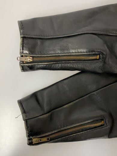 商品画像：GENUINE HORSEHIDE/USA製/ダブルライダースジャケット/34/レザー/BLK/無地 5