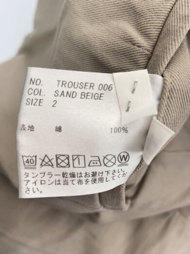 商品画像：TROUSER006/ボトム/2/コットン/BEG 5