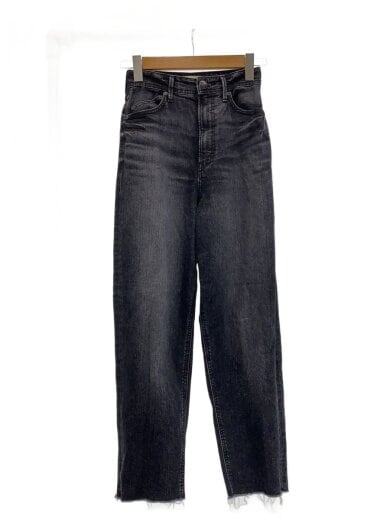 商品画像：USED加工/カットオフ/カーブデニムパンツ/23/デニム/BLK/無地/1523698946-0 1