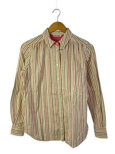 商品画像：ギャザー/イタリア製/長袖シャツ/42/コットン/マルチカラー/ストライプ/FAD8543 1