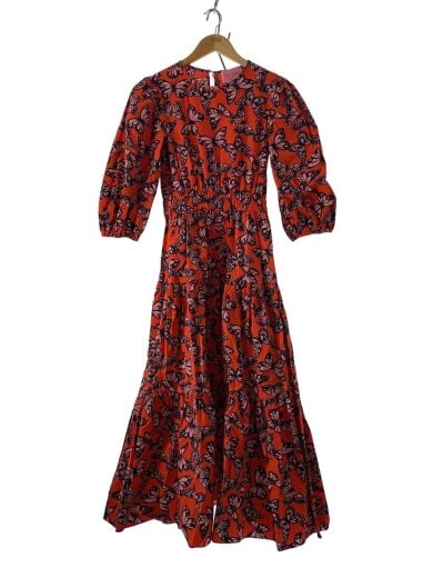 商品画像：蝶柄/ワンピース/XS/コットン/ORN/総柄 1