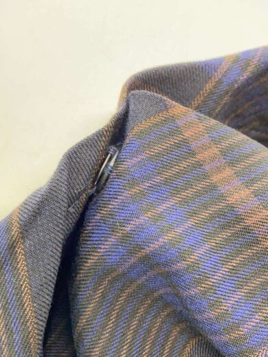 商品画像：チェック巻きスカート/3/ウール/ネイビー/チェック/YM-S08-116 3