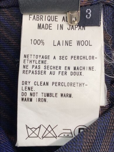 商品画像：チェック巻きスカート/3/ウール/ネイビー/チェック/YM-S08-116 5