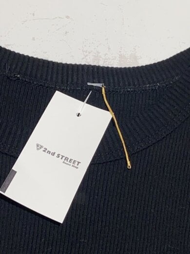 商品画像：リブニット/ニット・セーター(薄手)/--/コットン/BLK/無地/25-070-500-7050-3-0 3