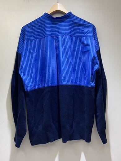商品画像：23AW/SHIRT×KNIT PULLOVER/長袖シャツ/38/コットン/BLU/300GA270-1740// 2