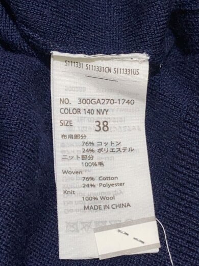 商品画像：23AW/SHIRT×KNIT PULLOVER/長袖シャツ/38/コットン/BLU/300GA270-1740// 4