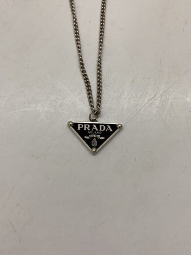 商品画像：PRADA プラダ　ネックレス/Aｇ925/BLK/トライアングルロゴ/// 3