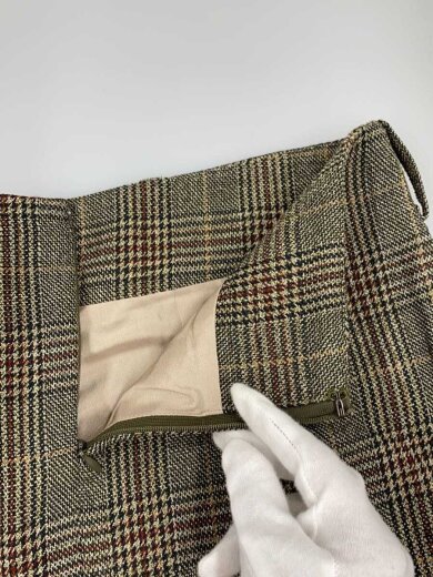 商品画像：LOW WAIST TUCK SK GLEN CHECK/スカート/1/ウール/GRY/MB224-6017// 3