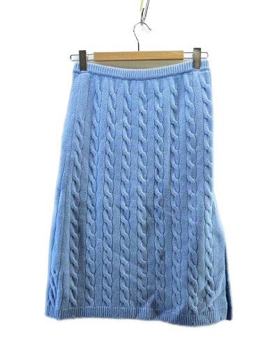 商品画像：CRASHED CABLE KNIT SK/スカート/1/カシミア/BLU/MB224-8003// 1