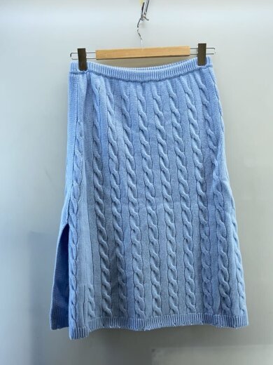 商品画像：CRASHED CABLE KNIT SK/スカート/1/カシミア/BLU/MB224-8003// 2