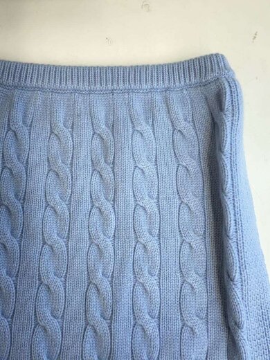 商品画像：CRASHED CABLE KNIT SK/スカート/1/カシミア/BLU/MB224-8003// 3