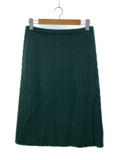 商品画像：CRASHED CABLE KNIT SK/スカート/1/カシミア/GRN/MB224-8003 1