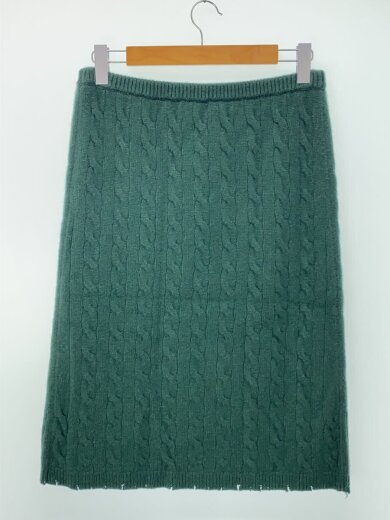 商品画像：CRASHED CABLE KNIT SK/スカート/1/カシミア/GRN/MB224-8003 2