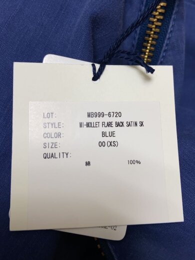 商品画像：MI-MOLLET FLARE BACK SATIN SK/スカート/XS/コットン/BLU/MB999-6720// 6