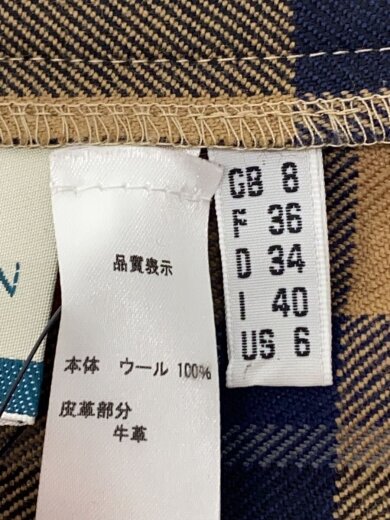 商品画像：US6/ロングスカート/--/ウール/CML/チェック 5