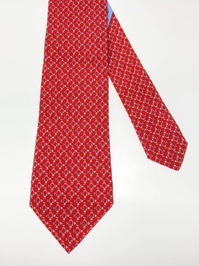 商品画像：ネクタイ/シルク/RED/総柄/メンズ 2