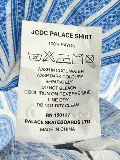 商品画像：半袖シャツ/L/レーヨン/BLU/総柄// 5