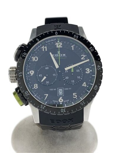 商品画像：クォーツ腕時計/アナログ/ラバー/BLK/BLK/10305 1