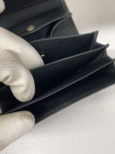 画像：m+2つ折り財布/レザー/BLK/無地/メンズ5