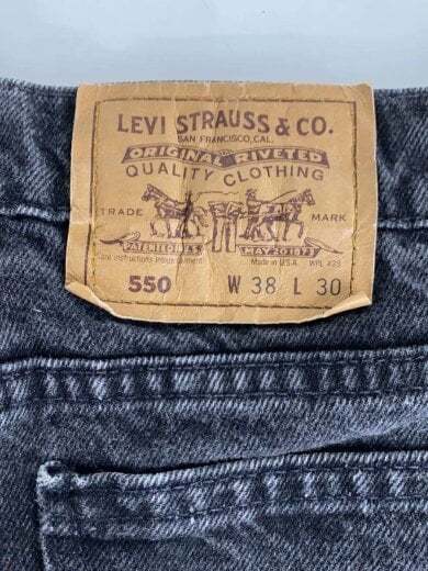 商品画像：550/ボタン裏554/USA製/ストレートパンツ/38/デニム/BLK 4