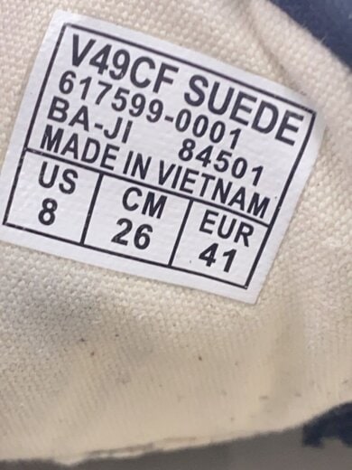 商品画像：ローカットスニーカー/26cm/BLK/スウェード/V49CF 5