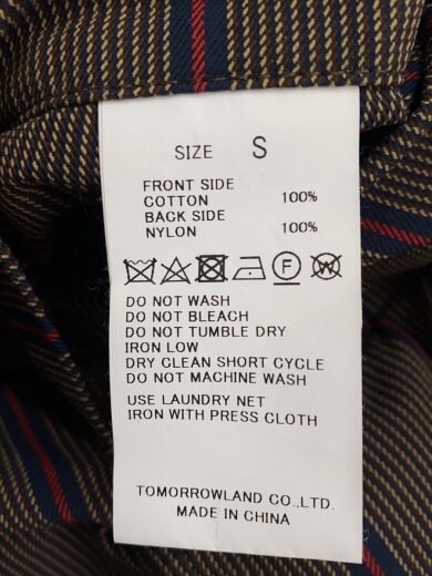 商品画像：ステンカラーコート/S/コットン/NVY/無地/63-09-24-09001 3