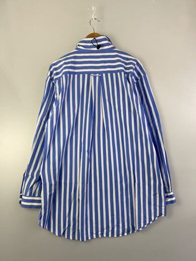 商品画像：長袖シャツ/M/コットン/BLU/ストライプ 2