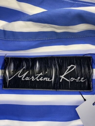 商品画像：長袖シャツ/M/コットン/BLU/ストライプ 3