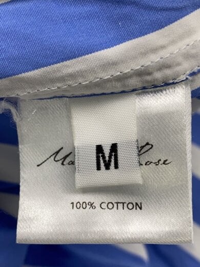 商品画像：長袖シャツ/M/コットン/BLU/ストライプ 4