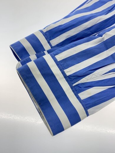 商品画像：長袖シャツ/M/コットン/BLU/ストライプ 5