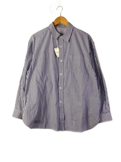 商品画像：長袖シャツ/S/コットン/BLU/ストライプ/FSC253-50105B 1