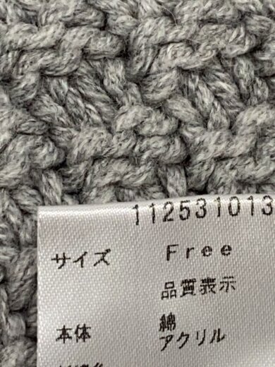 商品画像：ニット・セーター(厚手)/FREE/コットン/GRY/無地/112531013// 4