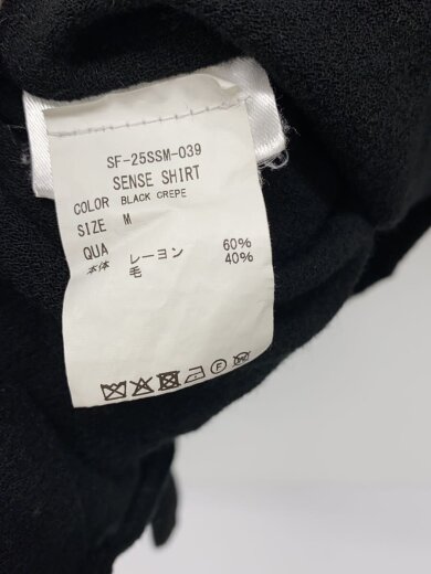 商品画像：SENSE SHIRT/M/レーヨン/BLK/無地/SF-25SSM-039 4