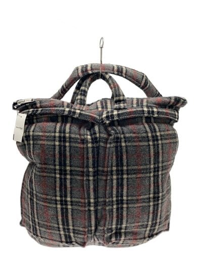 商品画像：トートバッグ/ウール/GRY/チェック/HP-K 205// 1