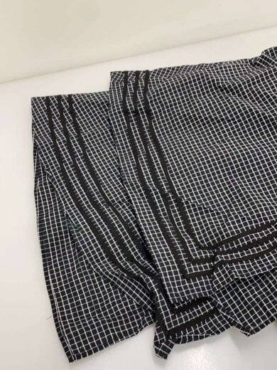 商品画像：LINE HANDKERCHIEF ONEPIECE/ワンピース/1/コットン/BLK/チェック/14112-5082 5