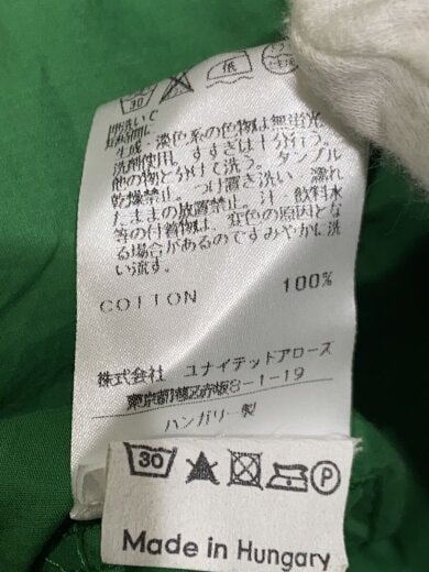 商品画像：スレ・一部若干色褪せ有/長袖シャツ/48/コットン/GRN/1159-343-0210 5