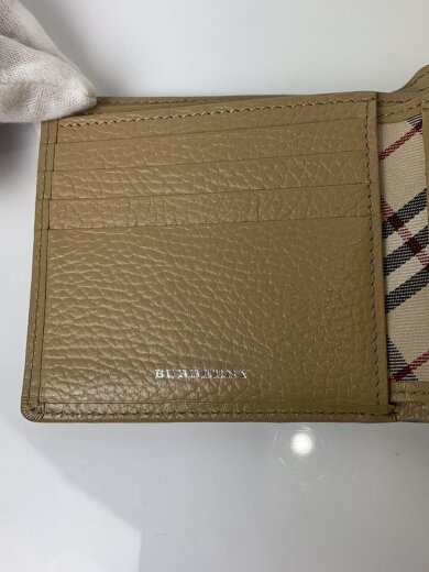 商品画像：2つ折り財布/レザー/BEG/メンズ 3