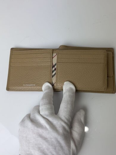 商品画像：2つ折り財布/レザー/BEG/メンズ 4