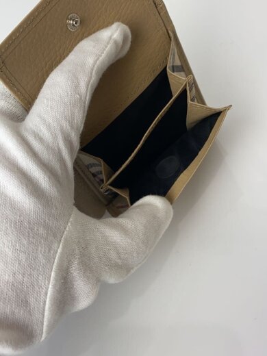 商品画像：2つ折り財布/レザー/BEG/メンズ 5