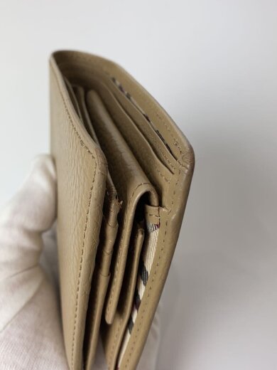 商品画像：2つ折り財布/レザー/BEG/メンズ 9