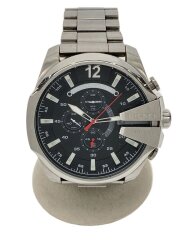 クォーツ腕時計/アナログ/BLK/SLV/DZ-4308