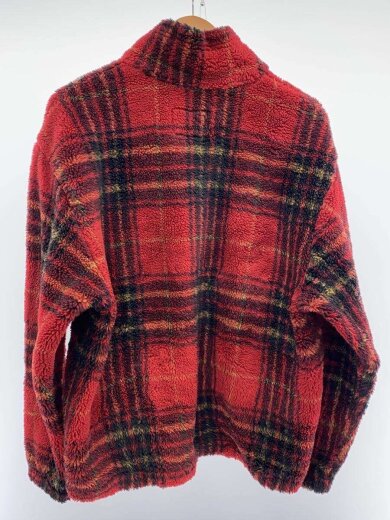 商品画像：USA製/フリースジャケット/L/ポリエステル/RED/チェック 2