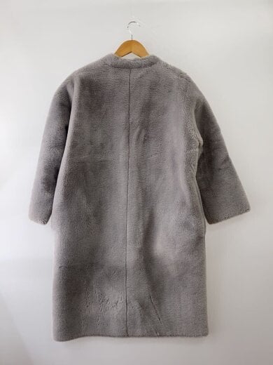 商品画像：UNOMEE/コート/FREE/ポリエステル/GRY/無地/リバーシブルファーコート 2